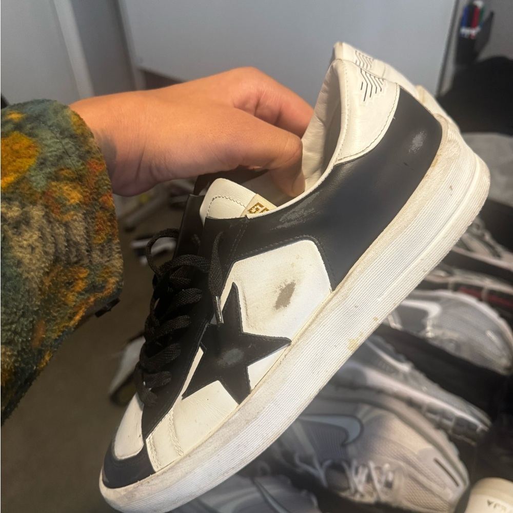 Golden Goose Black and White Star Sneakers